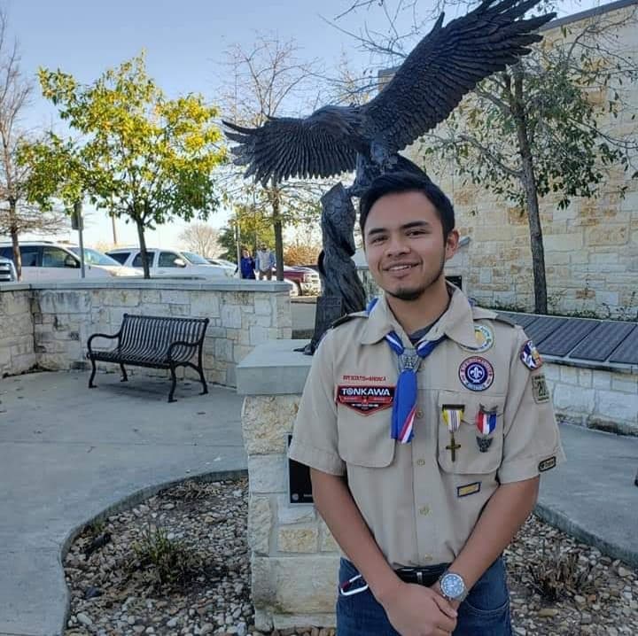 Portrait of Martin Wnorowski in Boy Scout uniform